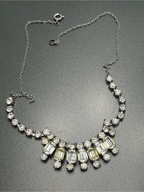 Vintage Rhinestone Statement Necklace -